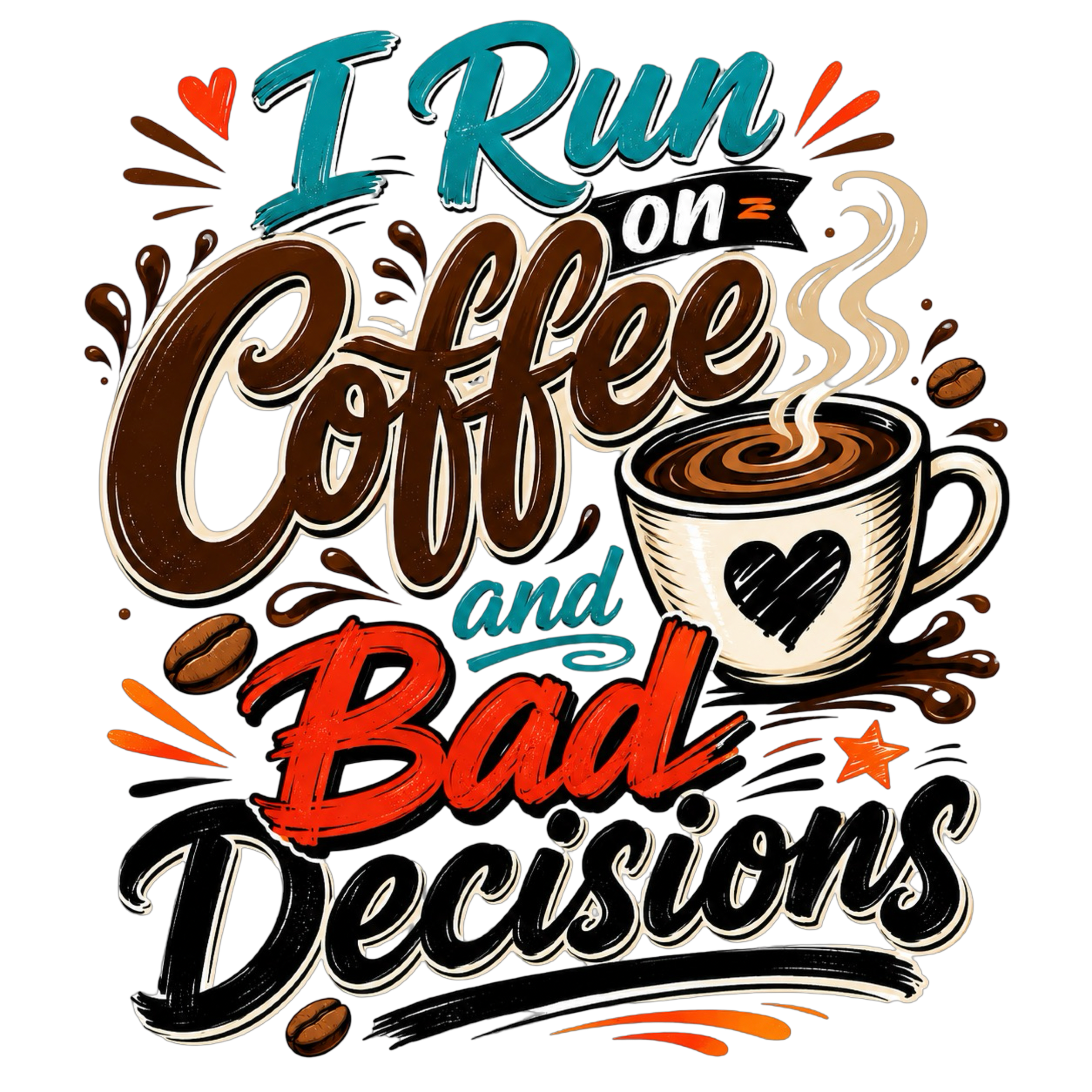 I Run on Coffee and Bad Decisions Tee